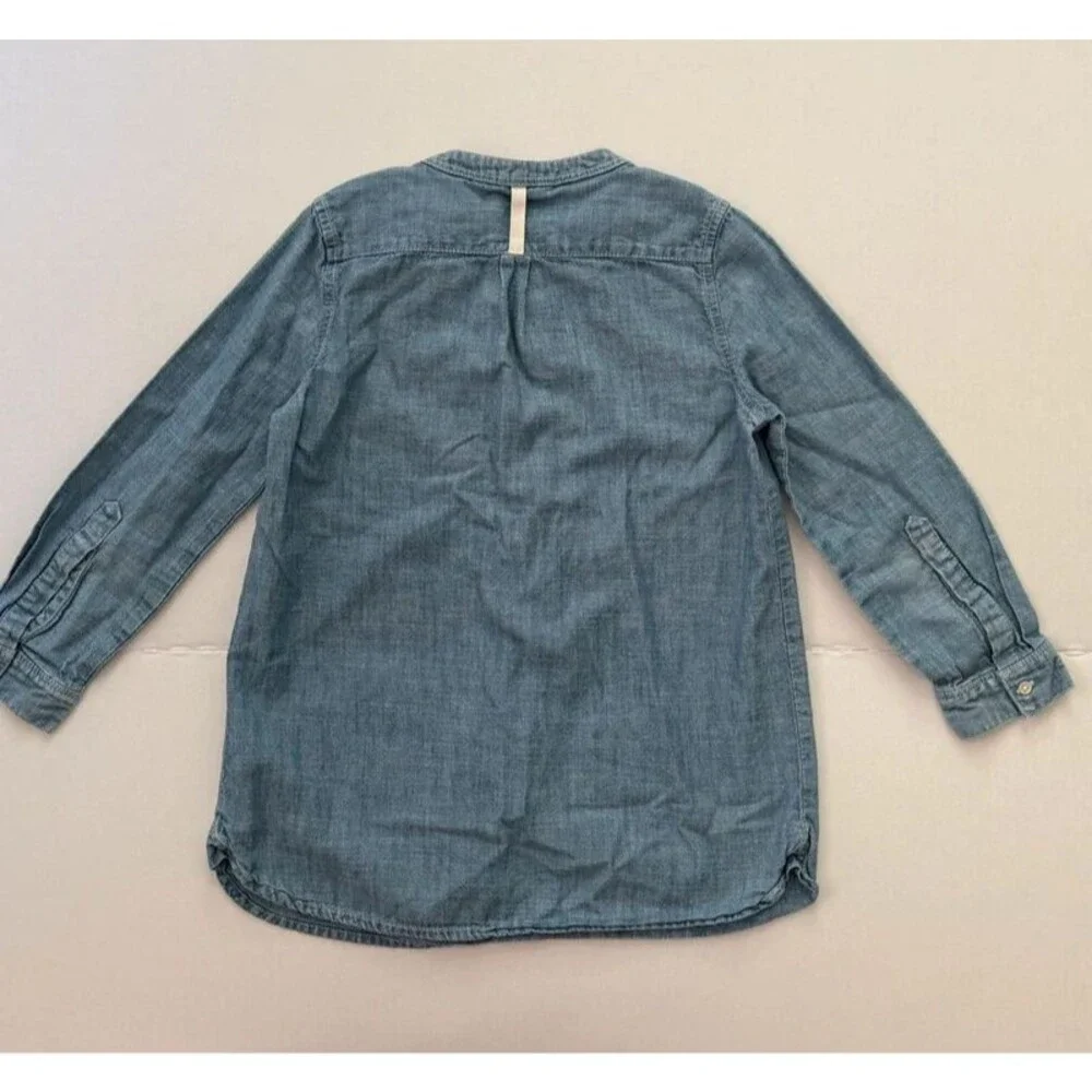 Crewcuts by J.Crew Girls Chambray Denim Tunic Top Size 8 🩷